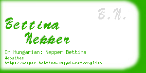 bettina nepper business card